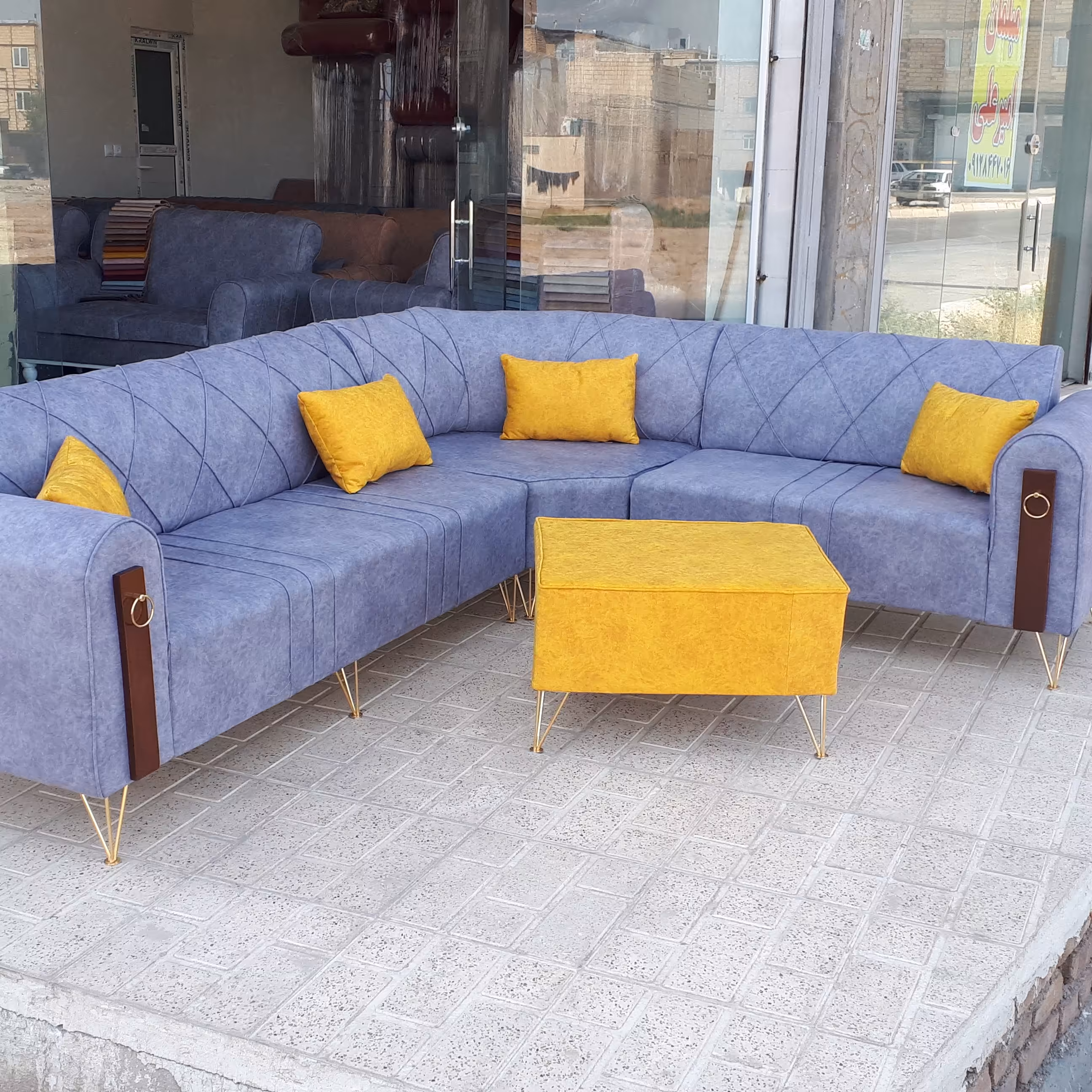 مبل ال چستر 6نفره ارسال با مشتری هست تنوع رنگ به دل خواه مشتری 