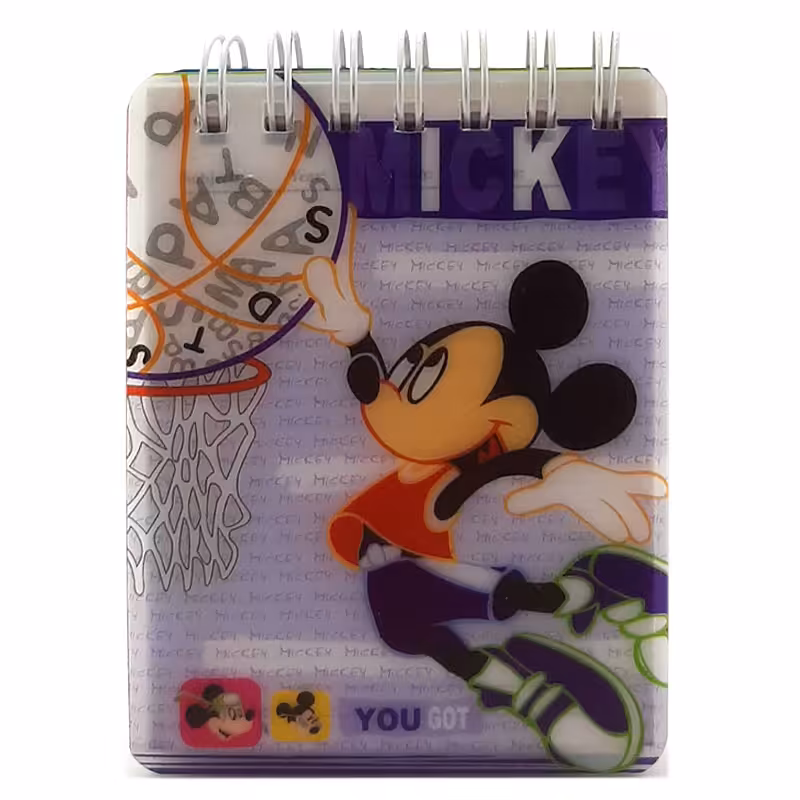 خرید دفترچه یادداشت جیبی پسرانه جلد طلقی فانتزی 100 برگ سیم از بالا