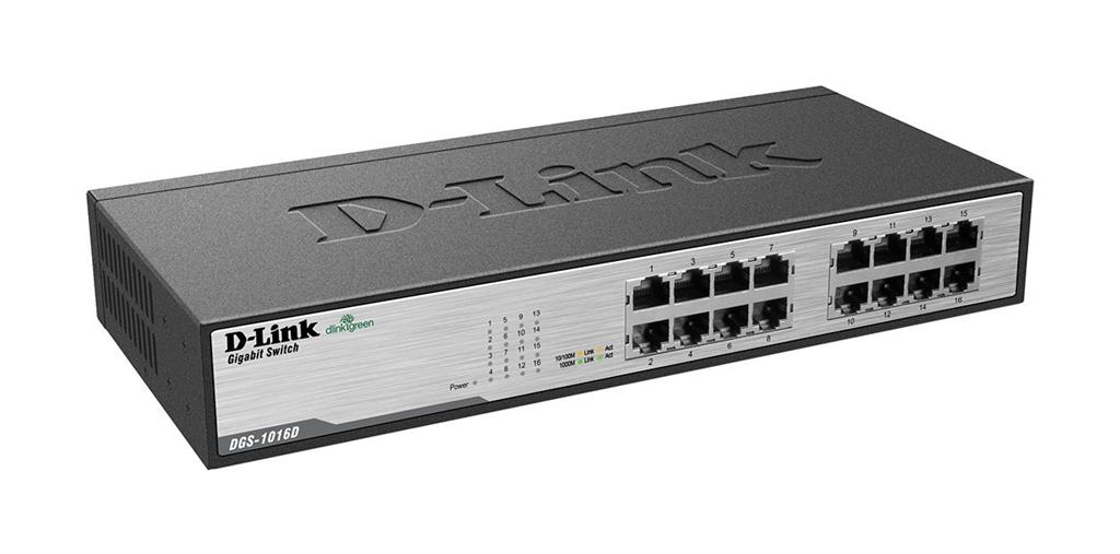 سوییچ 16 پورت غیر مدیریتی و دسکتاپ دی-لینک DES-1016D