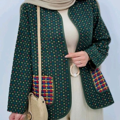کت پاییزه دوجیب گلیمی