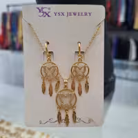 نیم ست برندوای اس ایکس رنگ ثابت طرح طلاعیار18کیفیت عالی ارسال رایگان کد9