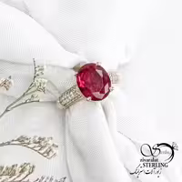 انگشتر طلاروس طرح یاقوت سرخ طرح طلا کد 14523