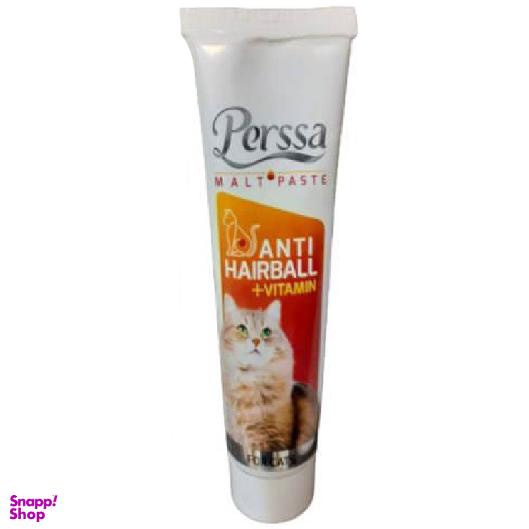 خمیر مالت گربه پرسا (Perssa) مدل Vitaminand Hairball وزن 100 گرم بسته 2 عددی