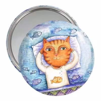 آینه جیبی خندالو طرح گربه کد 5030