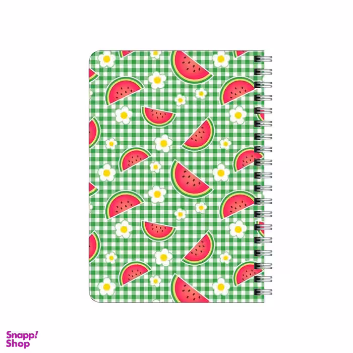 دفترچه یادداشت 80 برگ بامبیلیپ مدل چوبی طرح چهارخونه هندونه ای کد 9458441