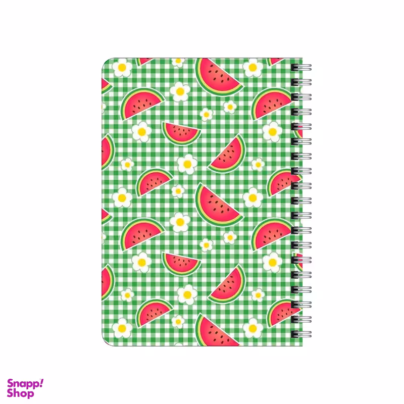 دفترچه یادداشت 80 برگ بامبیلیپ مدل چوبی طرح چهارخونه هندونه ای کد 9458441