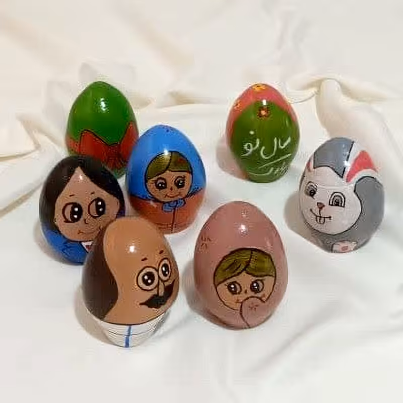تخم مرغ رنگی سفالی پک 7 عددی