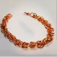 دستبند مسی زنجیری مدل شانل