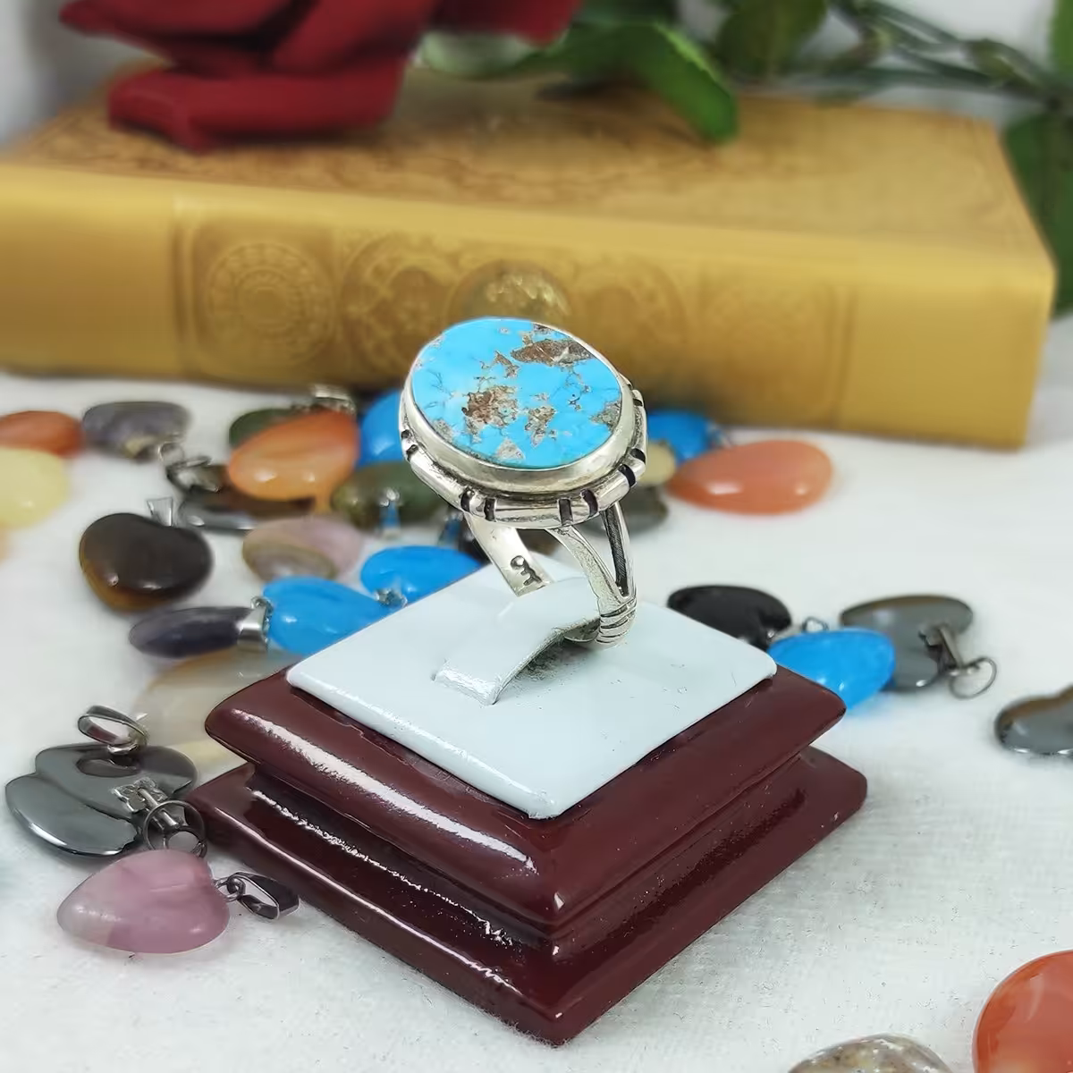 انگشتر نقره مردانه فیروزه نیشابور طبیعی سلین کالا  کد 11444558