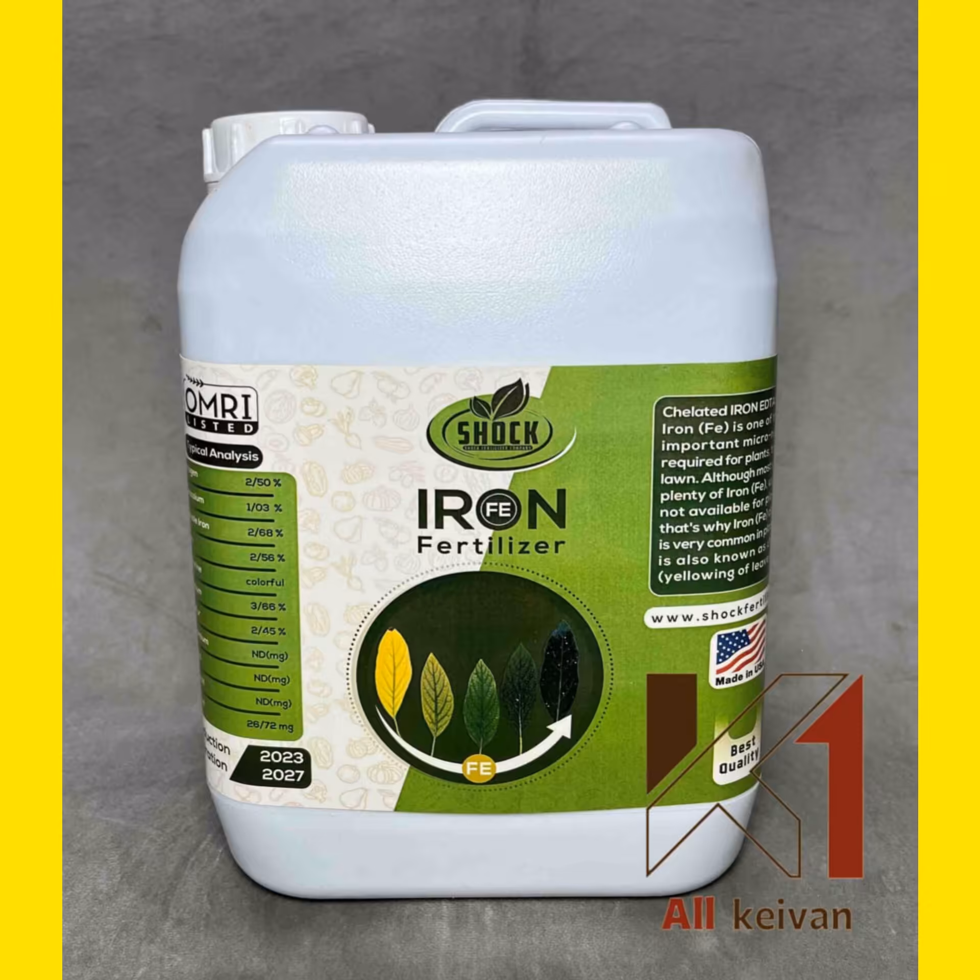 کود آهن شوک،باعث تقویت گیاه و جلوگیری از پژمرده شدن میشه