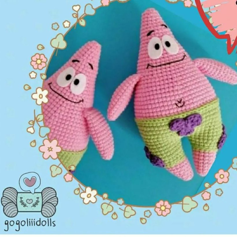 عروسک شخصیت کارتونی پاتریک دستباف ناری