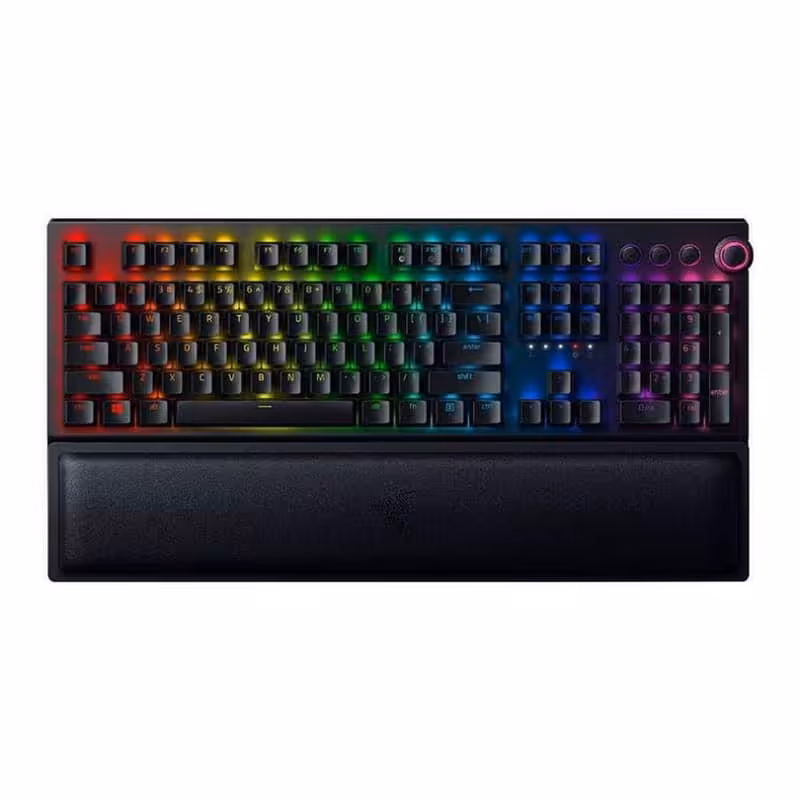 کیبورد گیمینگ ریزر مدل RAZER BLACKWIDOW V3 PRO اپن باکس در حد نو