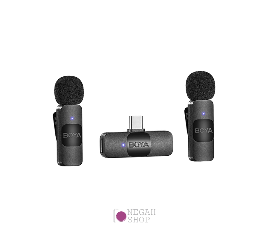 میکروفون بیسیم BOYA BY-V20 دو کاناله Type-C
