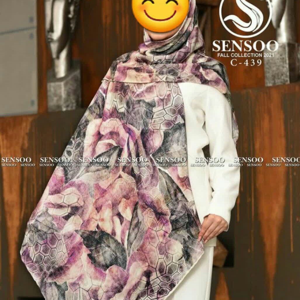 روسری نخی دور دست دوز عیدانه
