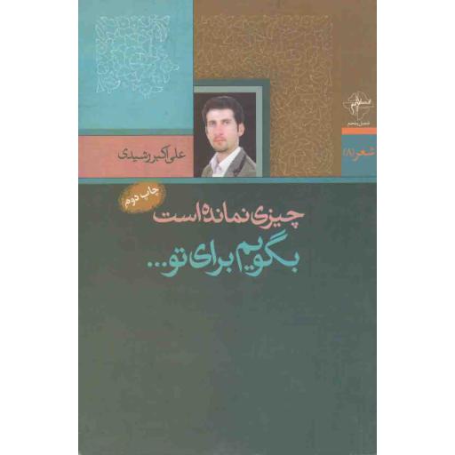چیزی نمانده است بگویم برای تو...