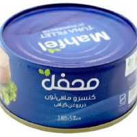 کنسرو تن ماهی  ( تون ماهی )  در روغن گیاهی محفل ( 180 گرمی )
