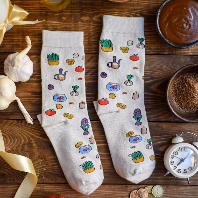 جوراب نیم ساق مدل هفت سین