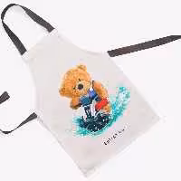 پیشبند تدی مخمل چاپ دیجیتال قابل شستشو و رنگ ثابت دارای آستر ضدآب کد 8