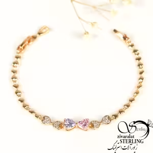 دستبند ژوپینگ نگین سوارسکی رنگی