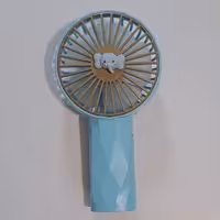 پنکه دستی  فانتزی 2 حالته دور کم و دور زیاد  طرح فیل رنگ ابی