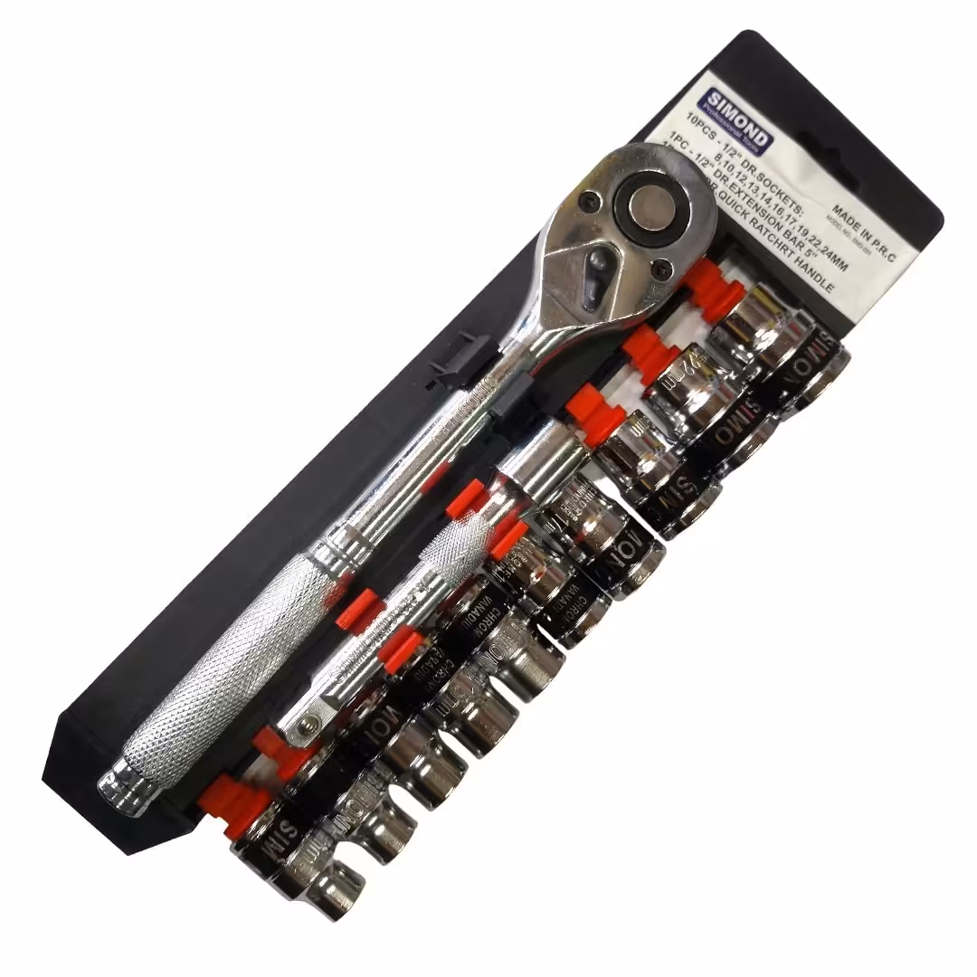 ست 12 عددی آچار  بکس ریلی براق سیموند

