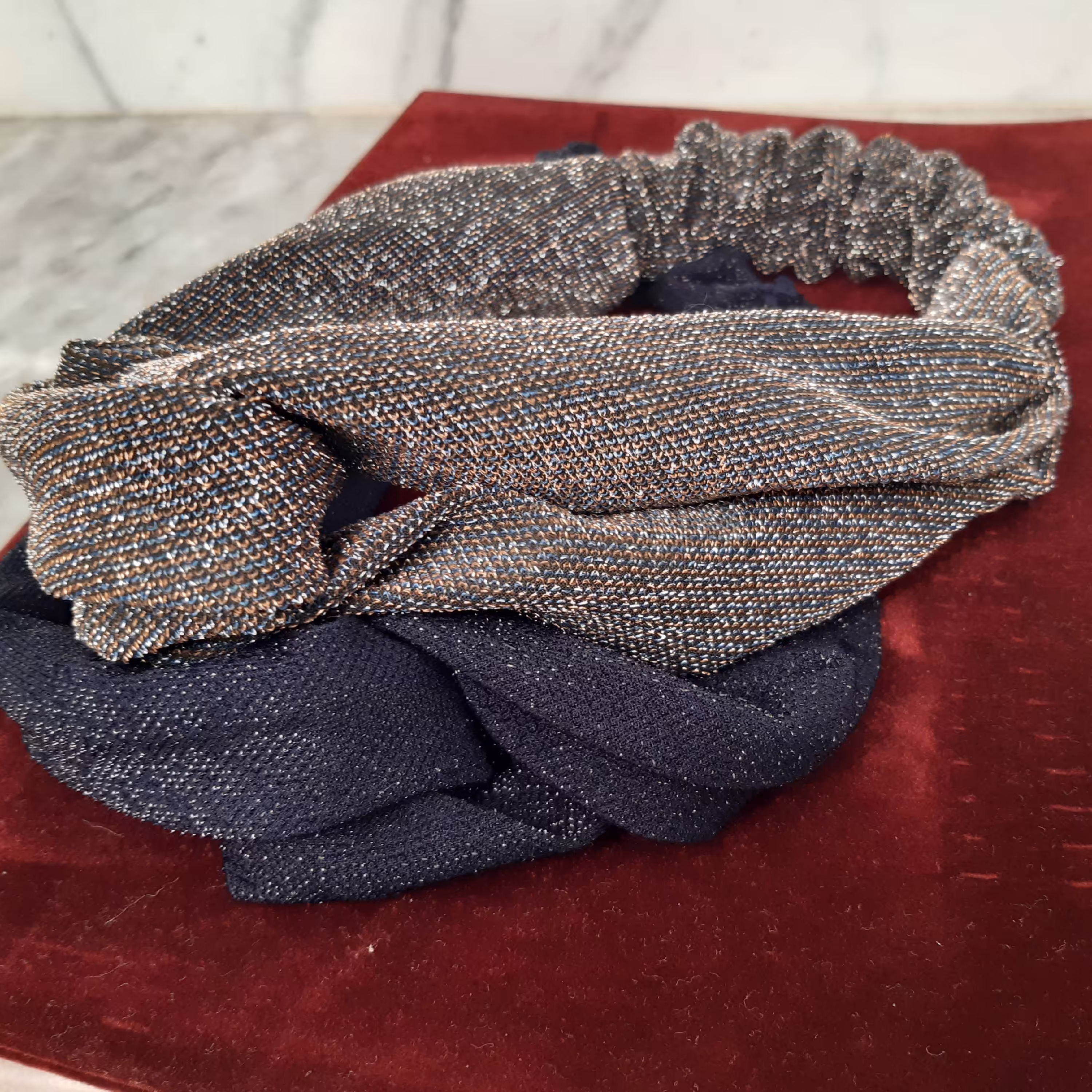 هدبند پارچه ای(  تل کشی)ضربدری