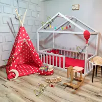چادر سرخپوستی و ست تخت کلبه سایز  نوجوان 