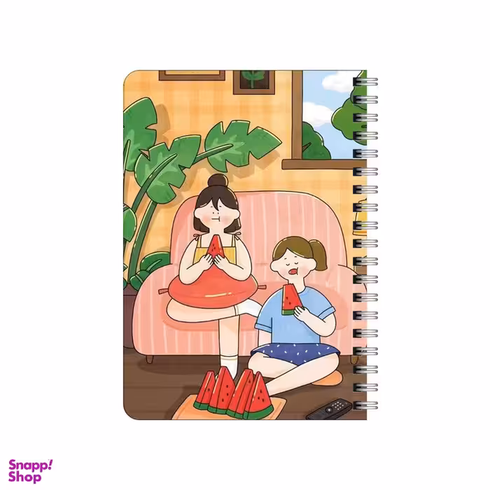 دفترچه یادداشت بامبیلیپ مدل چوبی طرح دخترهای هندوانه خور کد 4117608