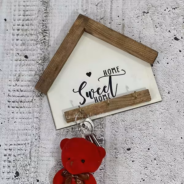 جاکلیدی چوبی مدل کلبه فانتزی