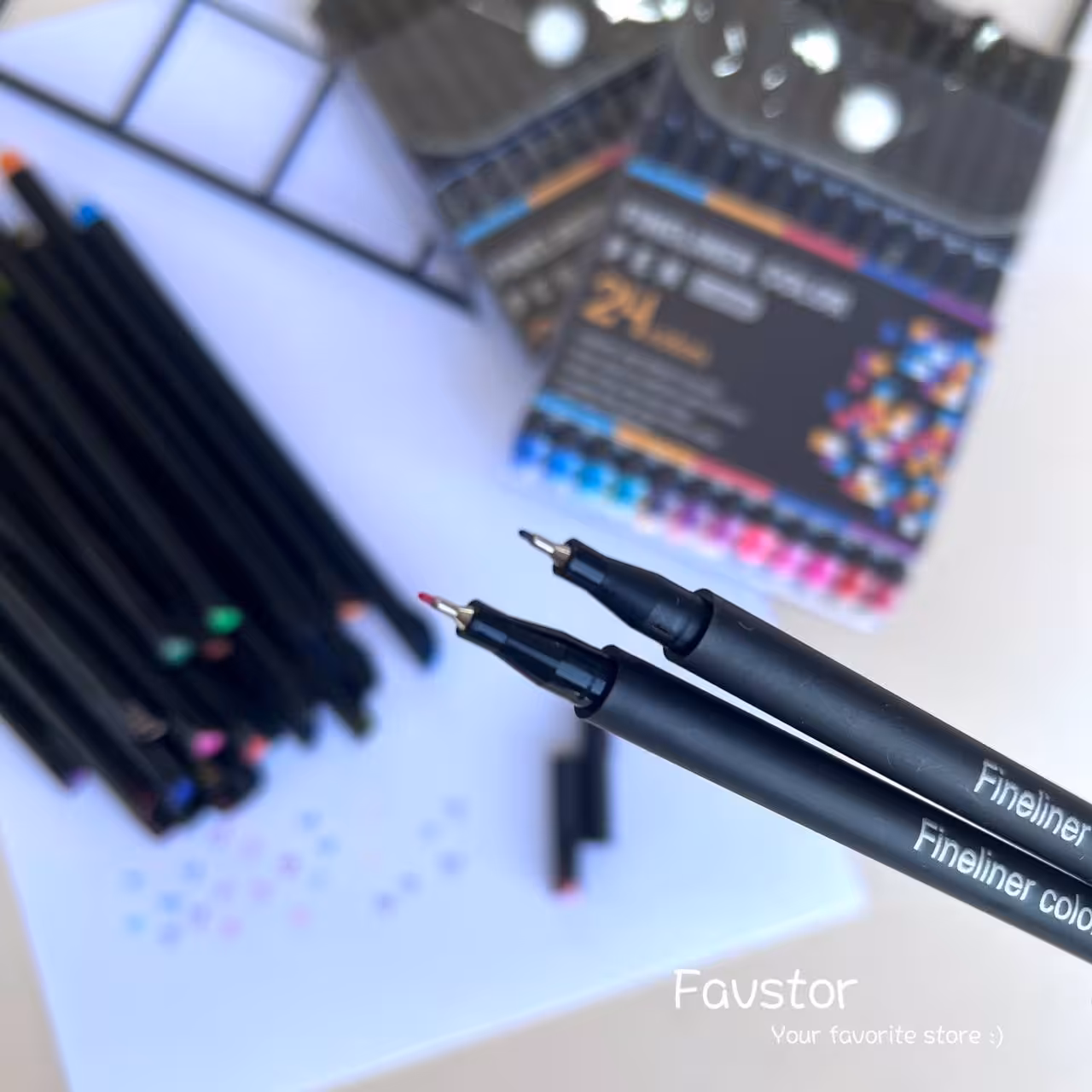 ست 24 رنگ روان نویس نوک نمدی