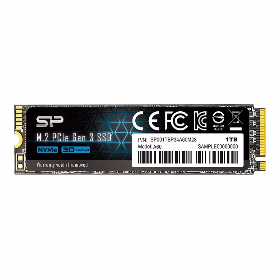 اس اس دی سیلیکون پاور مدل P34A60 PCIe Gen3×4 ظرفیت 1 ترابایت