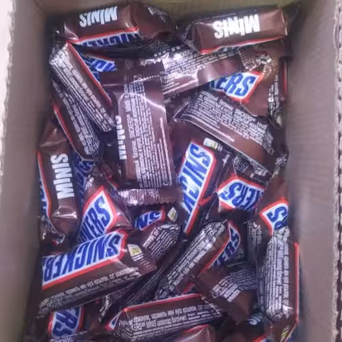 مینی اسنیکرز فله ای بسته های نیم کیلویی