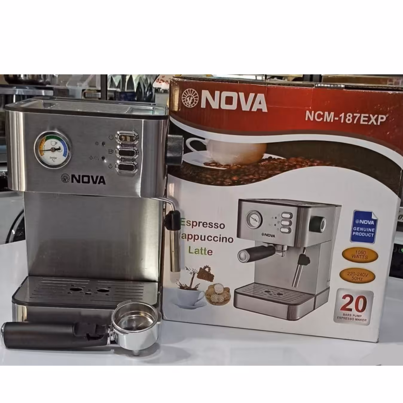 اسپرسو ساز مارک نوا کد 187 . بدنه استیل 