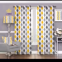 پرده پذیرایی دو قواره طرح فانتزی کد S10859