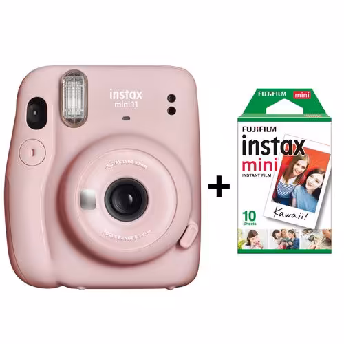 دوربین عکاسی چاپ سریع اینستکس مینی 11 فوجی   فیلم 10 تایی | FUJIFILM INSTAX MINI 11 (Blush Pink)