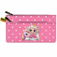 کیف جا مدادی دو جیب مجزا با زیپ فانتزی پارچه مخمل طرح یونیکورن سایز 10 در 20 مدل X4-616 شرکت رنس