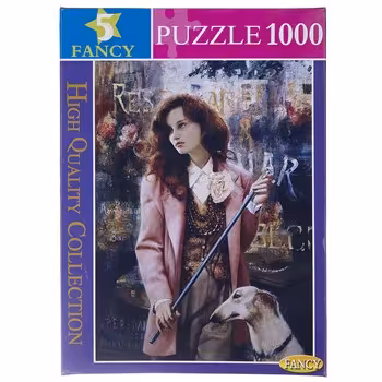 پازل 1000 تکه فنسی مدل Girl In Pink Coat