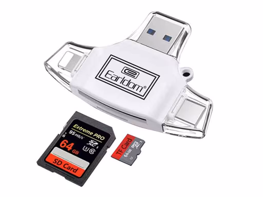 کارت خوان سه سر ارلدام (سفید) Earldom ET-OT31 Card Reader