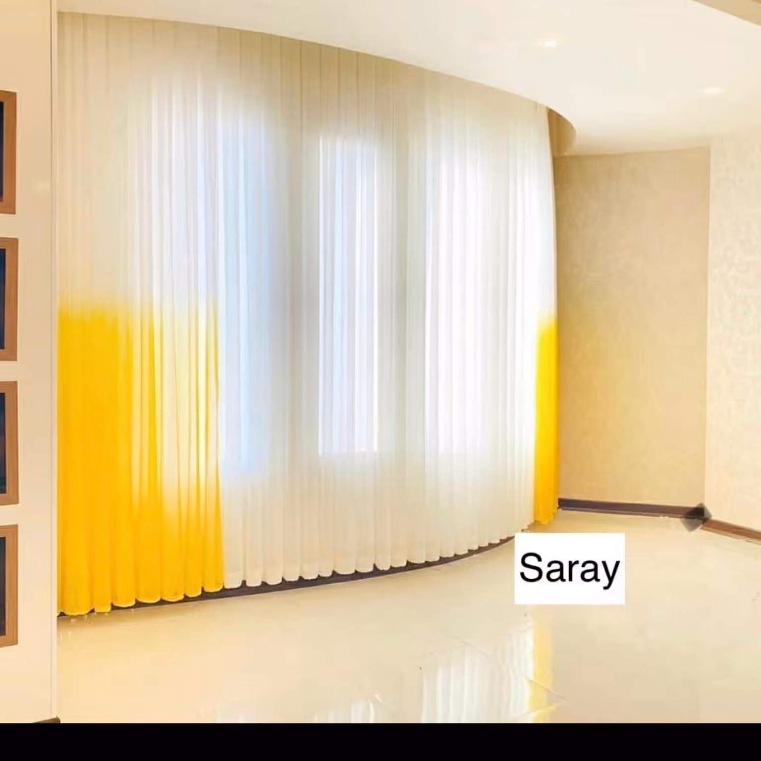 پرده حریر دورنگ ساده در رنگبندی کامل