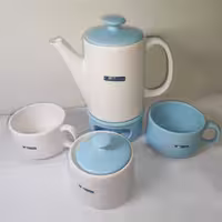 سرویس چای خوری 5 پارچه آی سرام مدل 001 آبی