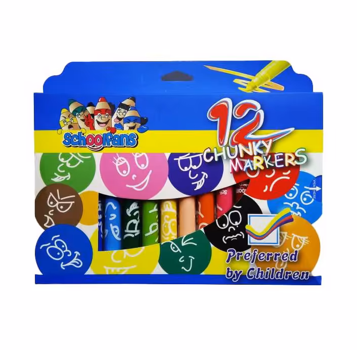 ماژيک نقاشی چانکی 12 رنگ اسکول فنس