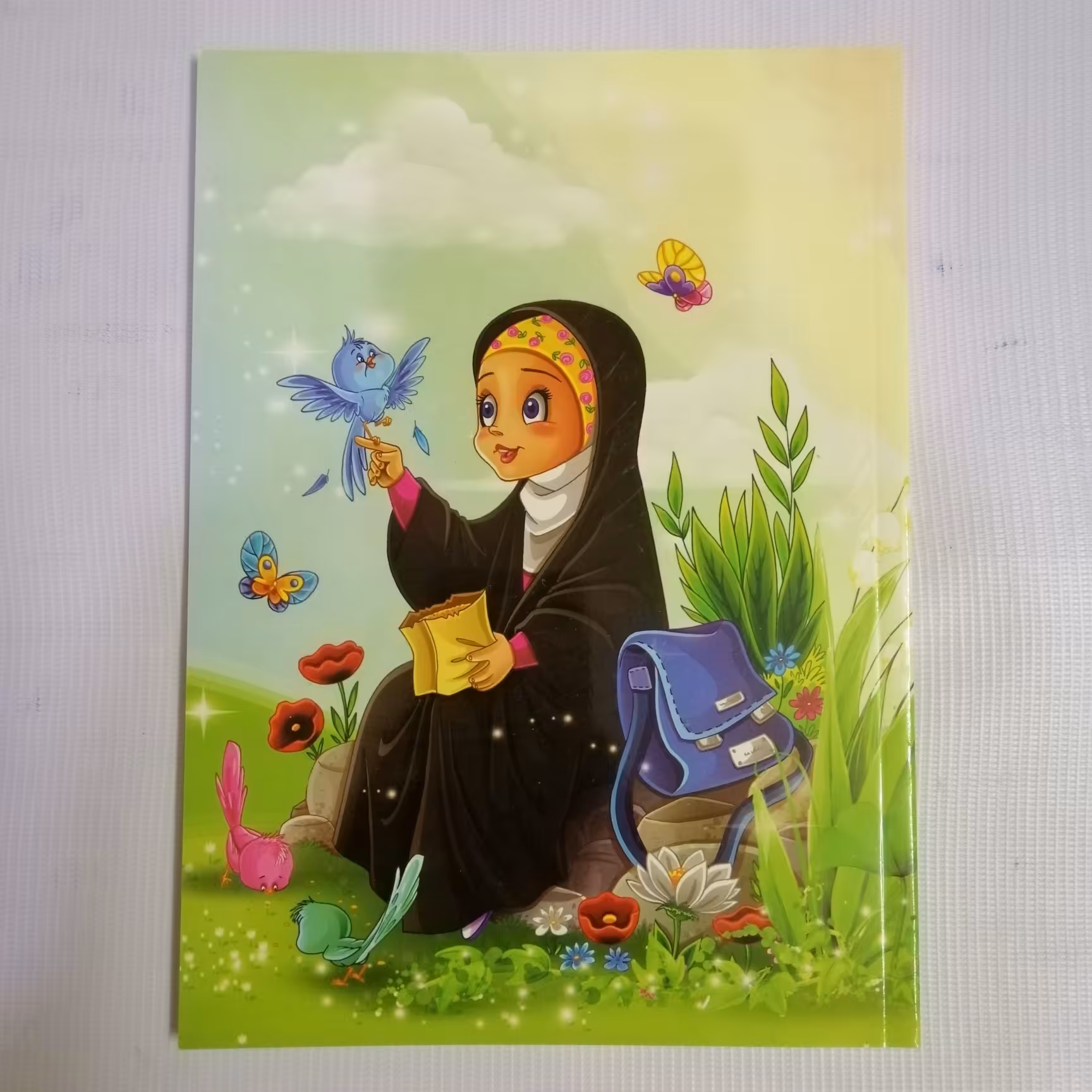 دفتر  مشق 40 برگ چسبی جلد گلاسه با طرح های مذهبی کیفیت عالی و قیمت مناسب ویژه دانش آموزان