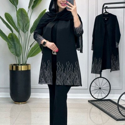 مانتو کتی زنانه مازراتی مدل کت مانتویی شعله