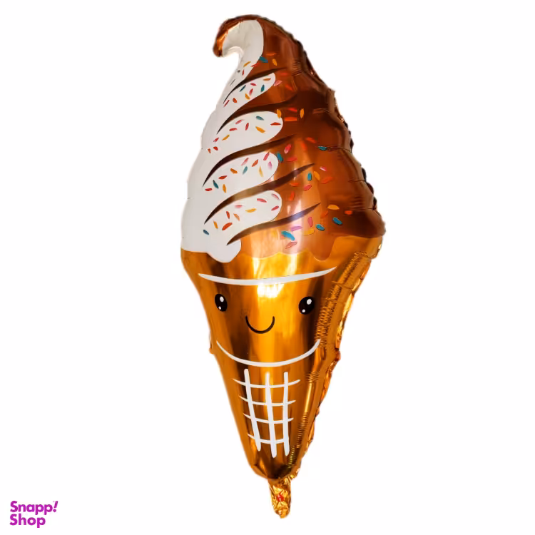 بادکنک فویلی طرح بستنی قیفی