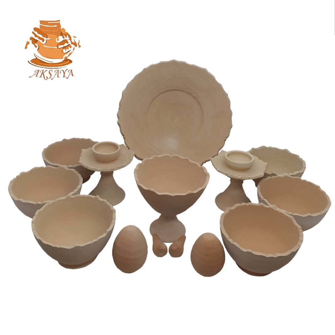 هفت سین سفالی خام مدل کمانی کد HS113