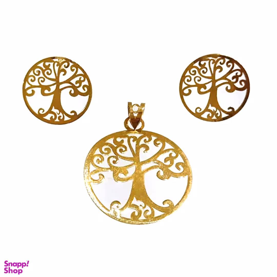 نیم ست طلا 18 عیار کانیار گالری مدل M885