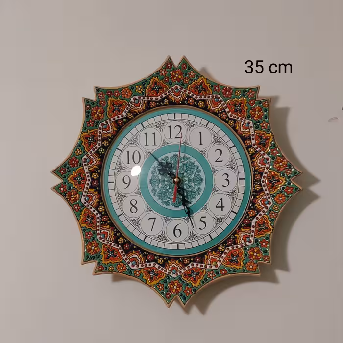 ساعت دیواری میناکاری - قطر 35