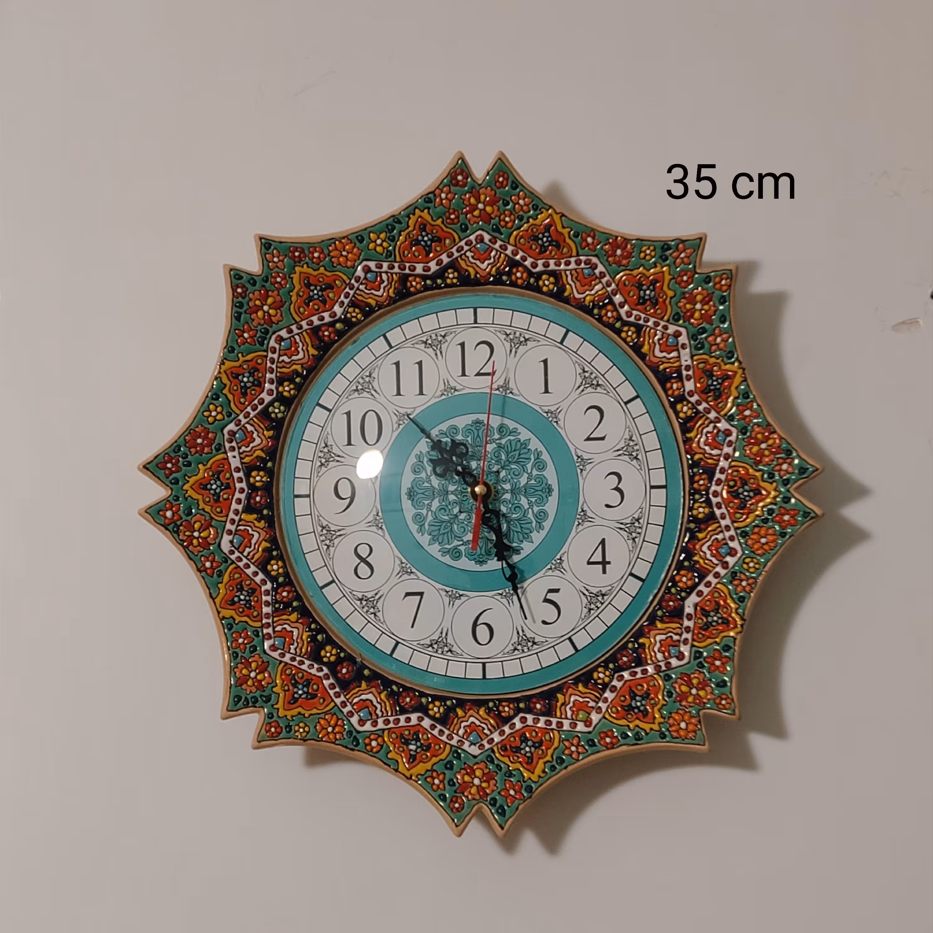 ساعت دیواری میناکاری - قطر 35