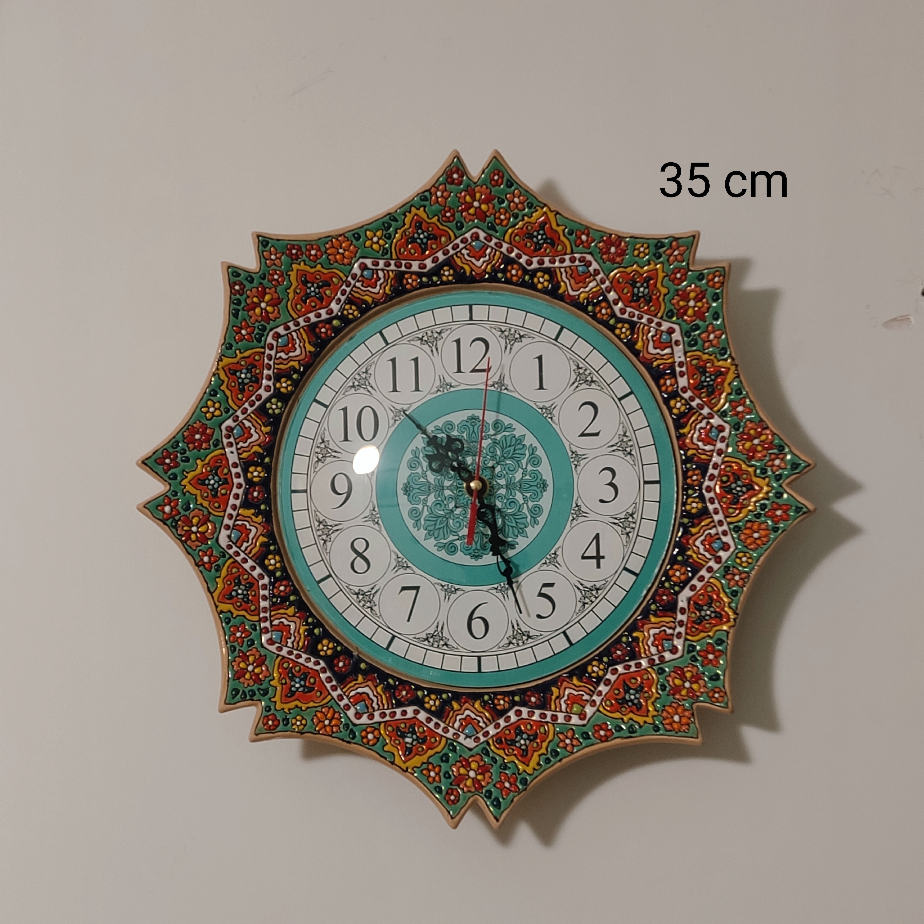 ساعت دیواری میناکاری - قطر 35