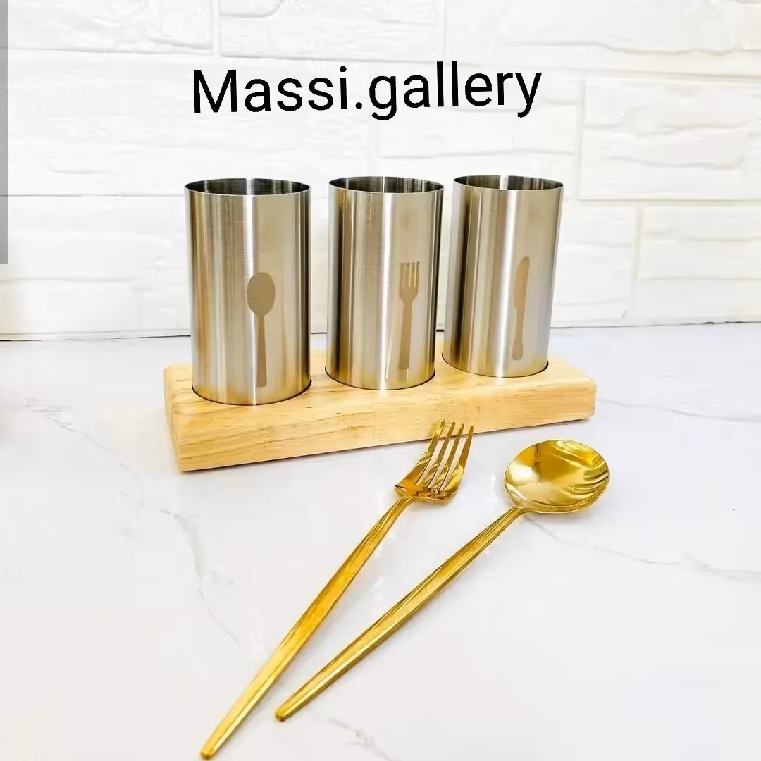 جا قاشقی 3 قلو استیل ضد زنگ